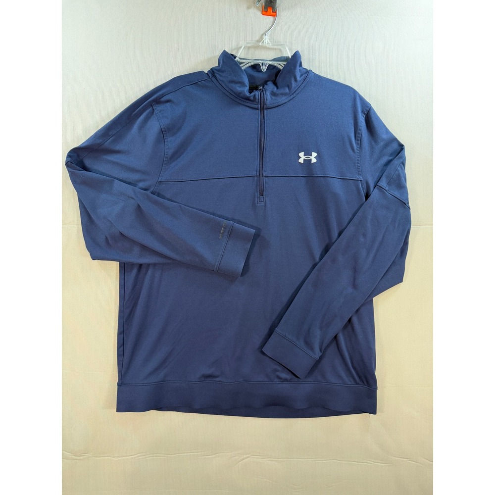 Under Armour Storm Golf Pullover Mens Large Navy Blue Quarter Zip Jacket L